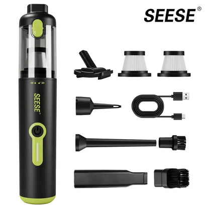 Portable Cordless Handheld Car Vacuum | 20000Pa 2-in-1 Vacuum & Air Duster, 100W Brushless Motor, 6000mAh Battery for Home, Car & Pet Cleaning