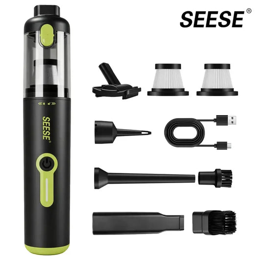 Portable Cordless Handheld Car Vacuum | 20000Pa 2-in-1 Vacuum & Air Duster, 100W Brushless Motor, 6000mAh Battery for Home, Car & Pet Cleaning